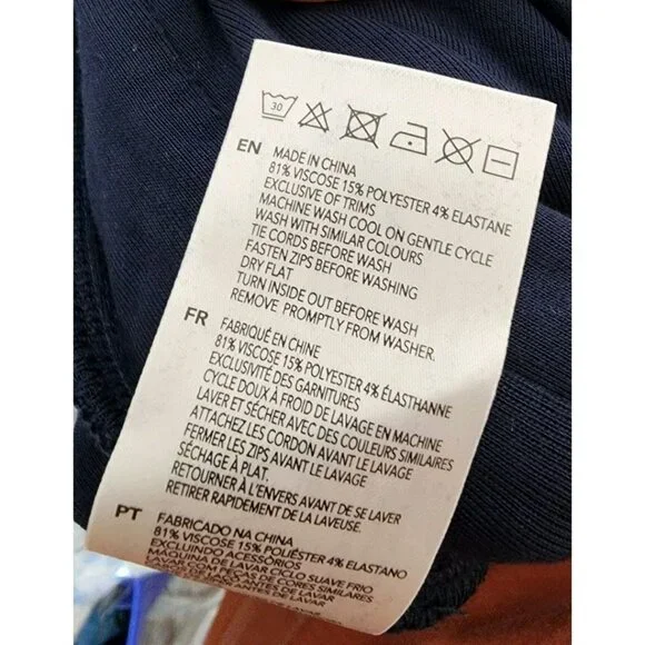 Varley The Slim Piped Pant Navy DoubleSoft Size Small NWT